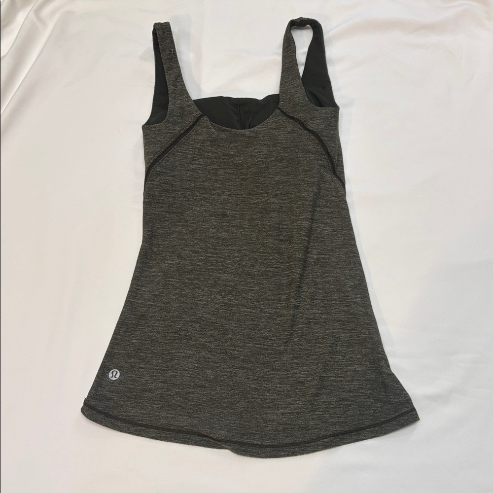 Lululemon amala tank top weathered green padded size 2 XS - Picture 4 of 7